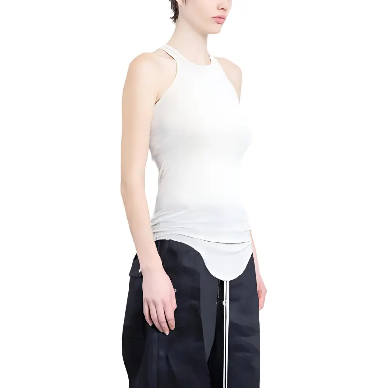 RICK OWENS Hollywood Basic Ribbed Crewneck Tank Top-2