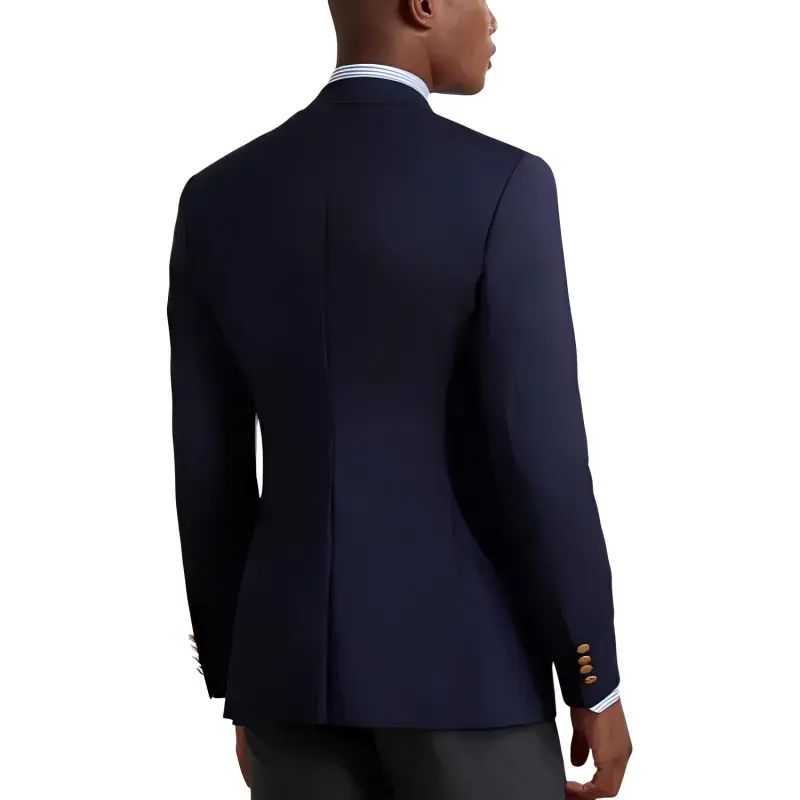 Polo Ralph Lauren Gregory Hand-Tailored Wool Serge Blazer Business Suit Men's Dark Blue-3