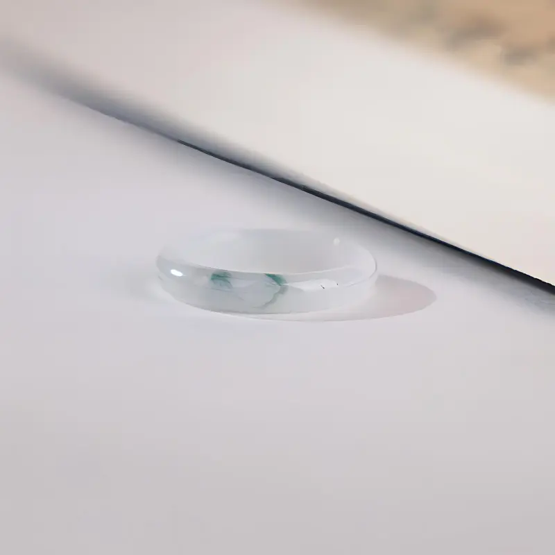 Clear Snow Glutinous Jade Jadeite Rings Unisex-5