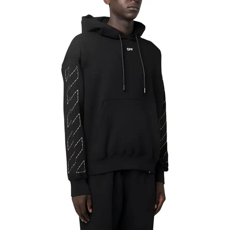 OFF-WHITE Arrows-embroidered Cotton Hoodie-4