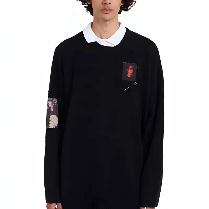 Fred Perry X RAF SIMONS Sweaters Unisex Black-3