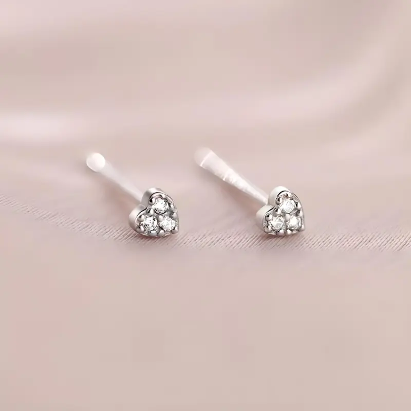 CENTURY&KINDLE 925 Sterling Silver Stud Earrings Women's-2