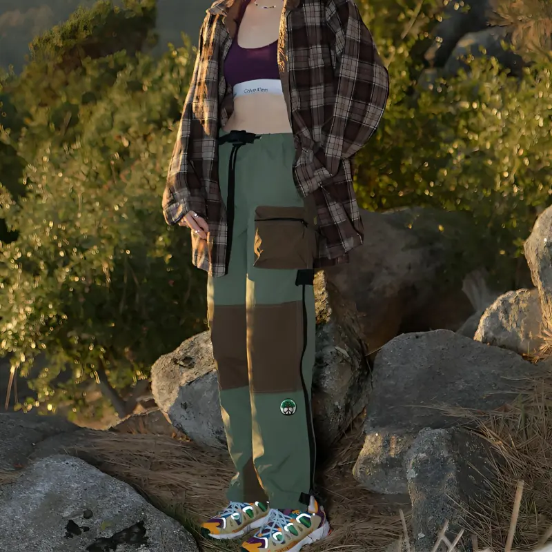 Round Two Casual Pants Unisex Green-1