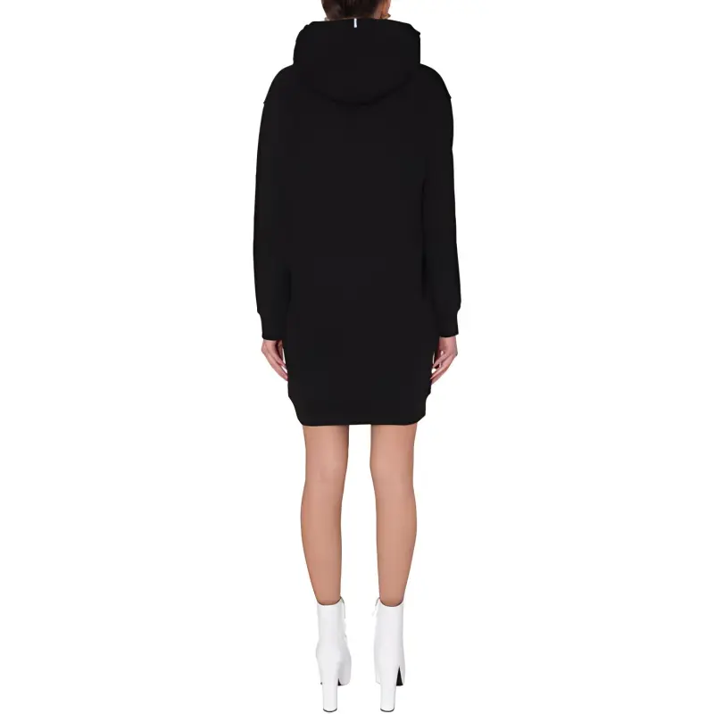 Mcq Hoodie Dress 'Darkest Black'-3