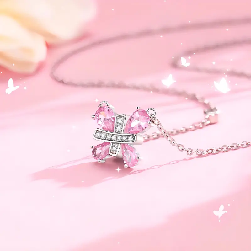 Brilliant Heart S925 Silver Necklaces Women's-2