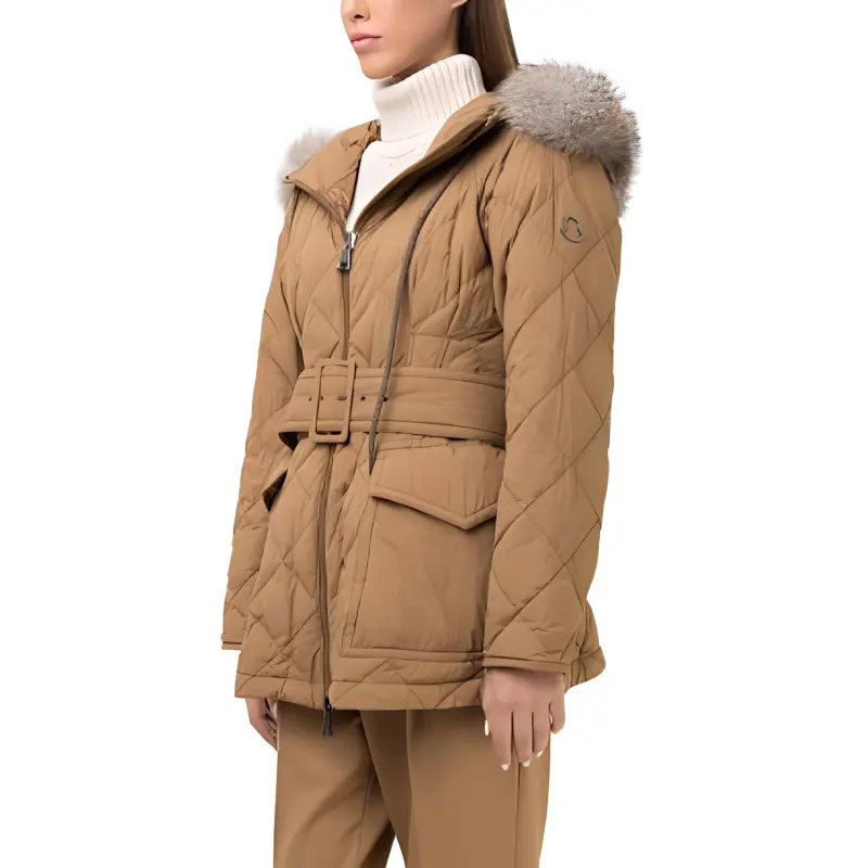 Moncler Down Jackets Women's Beige-1