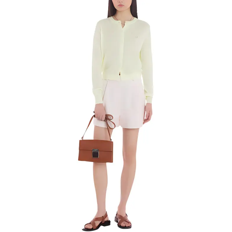 Maison Kitsune BABY FOX Series Knitwear Women's Bright Yellow-2
