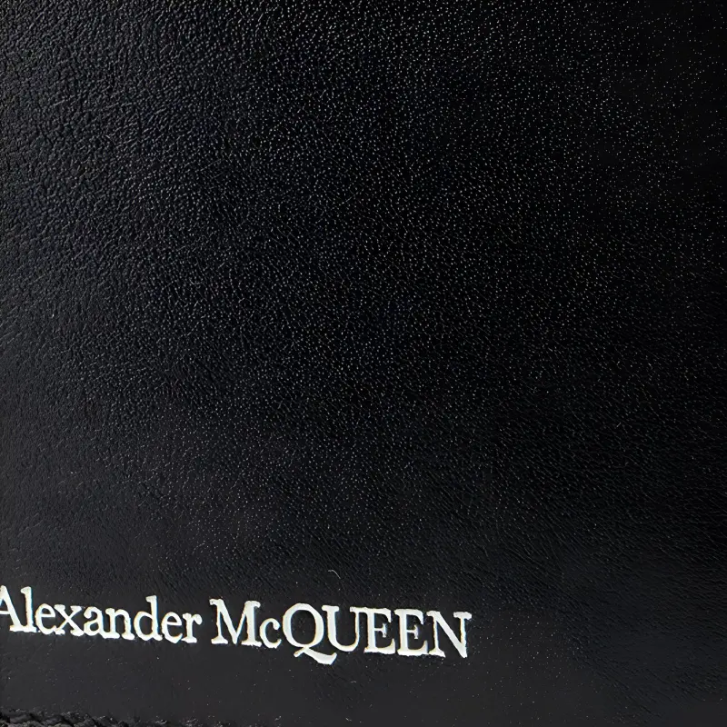Alexander McQueen Cow Leather Wallet Men's Black-4