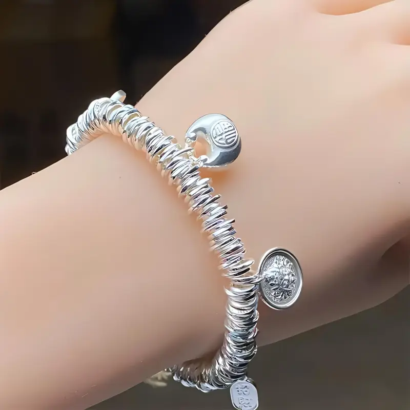 CHINA GOLD S999 Fine Silver Bracelets Unisex-2