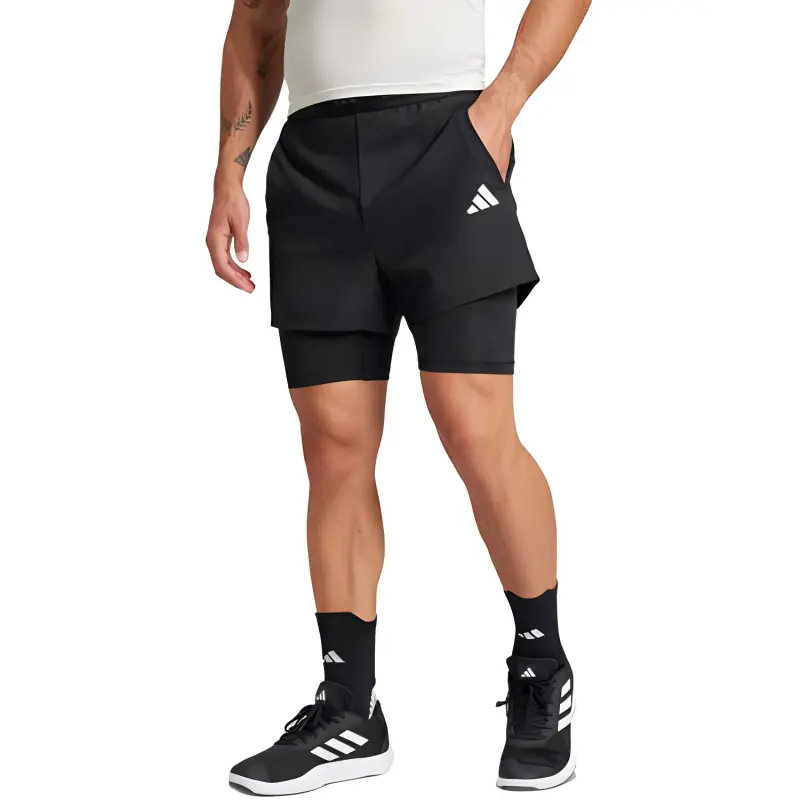 Adidas Free Shipping With AdiClub Gym+ 2 in 1 Shorts-1