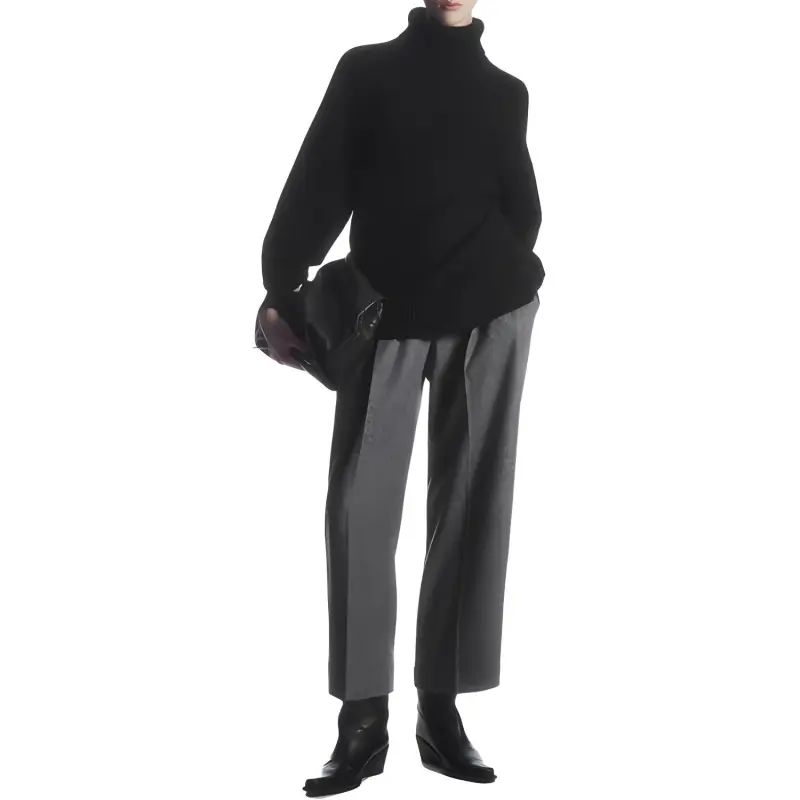 COS Casual Pants Women's White/Black-1