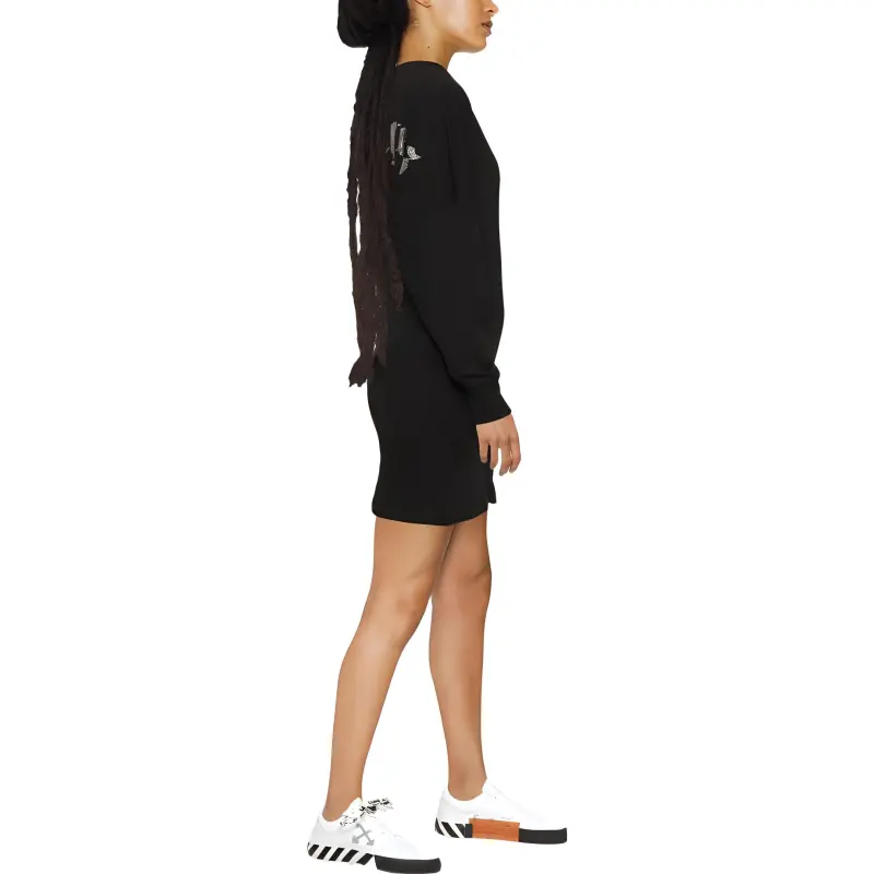 PALM ANGELS Glitter logo Jumper Dress-3