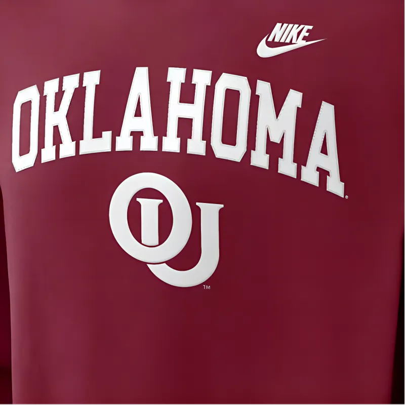 Nike Oklahoma Sooners Legacy Classic Arch Over Logo Men's Nike College Pullover Crew-2
