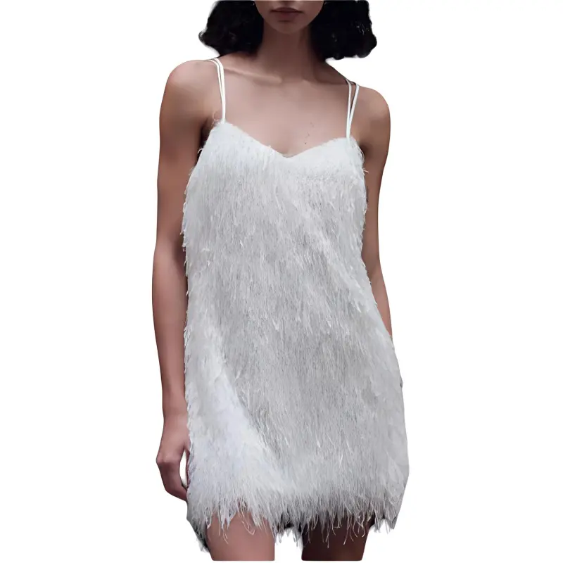 ZARA Slip Dresses Women's White-2