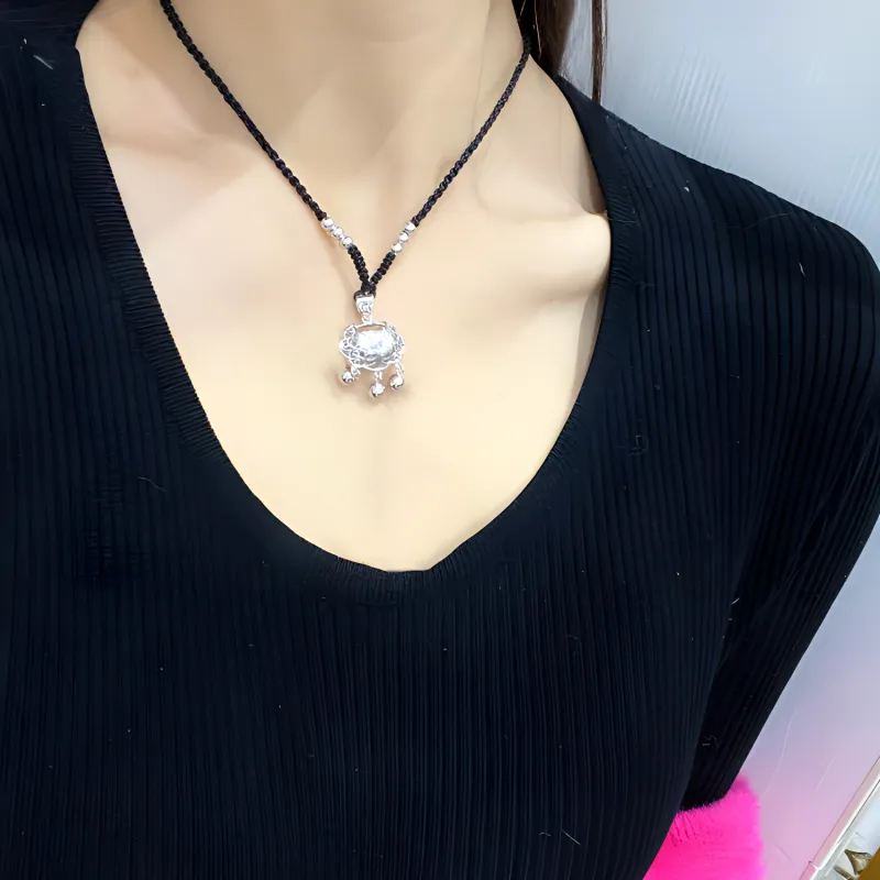Chongqing Gold Store 999 Fine Silver Necklaces Women's-3