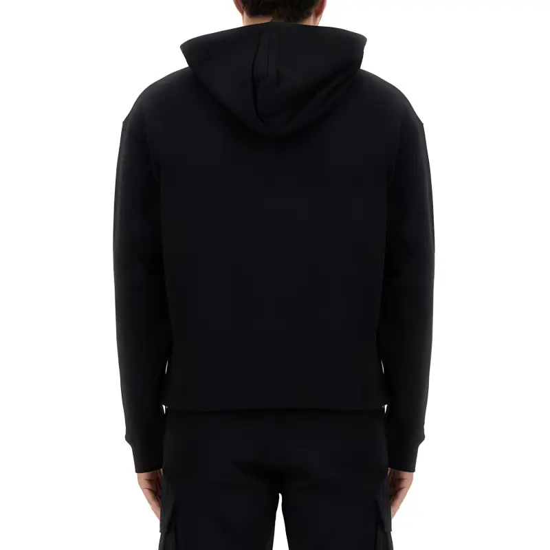 MOSCHINO Logo appliqué Zip up Hoodie-4