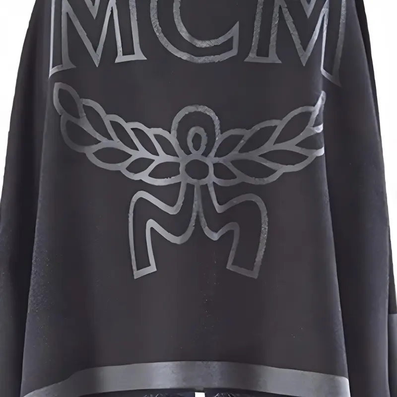 MCM Shawls Unisex Black Gray Color-2