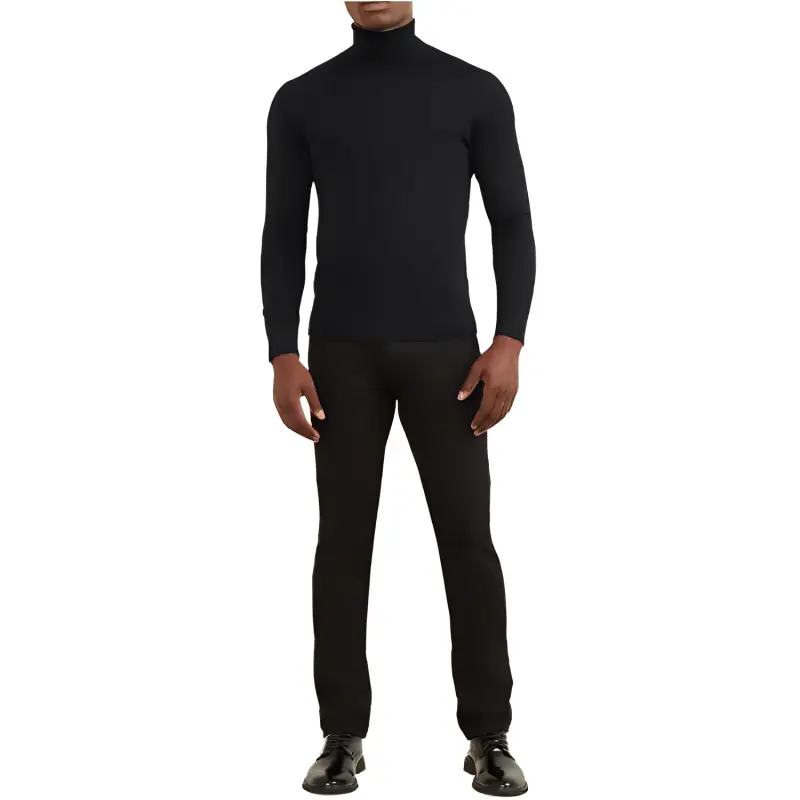GUESS Merino Wool Turtleneck Sweater Sweater Men's Black-1