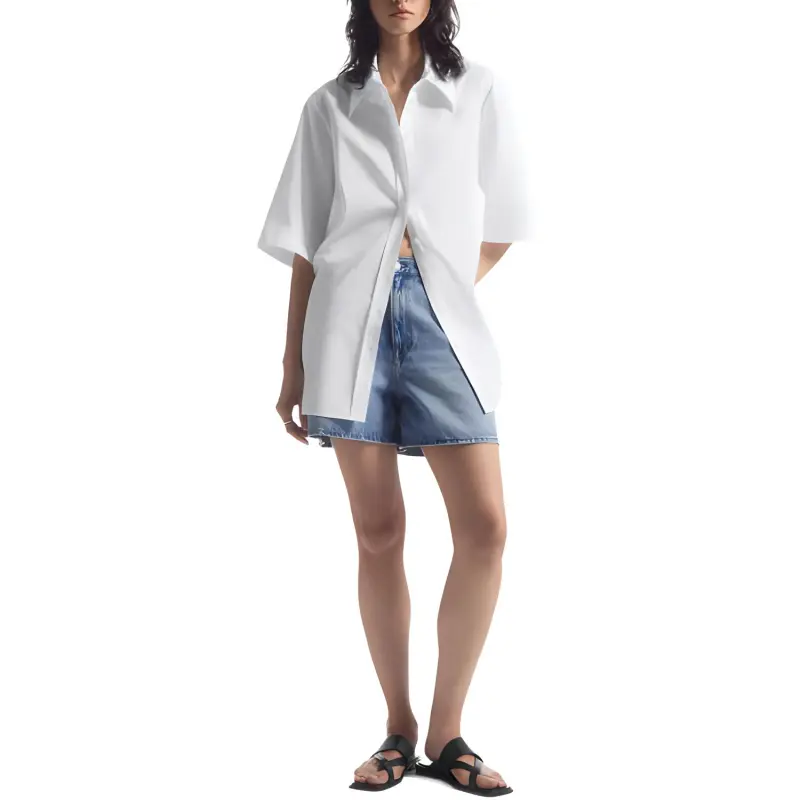 COS Denim Shorts Women's Light Blue-1