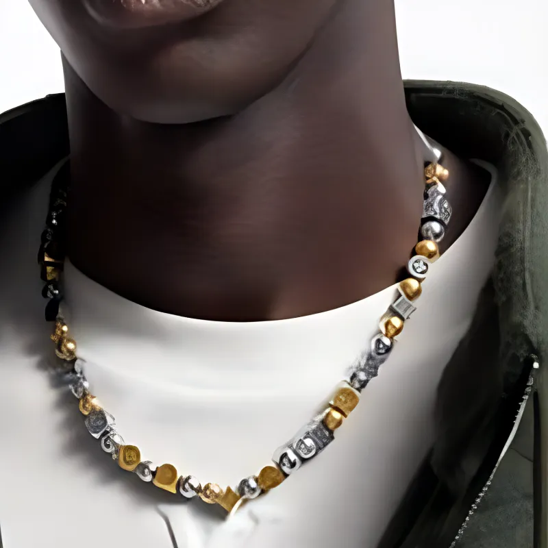 LOUIS VUITTON Metal Necklaces Men's Multicolor-2