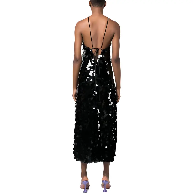 Rotate Sequin Halterneck Midi Dress-1