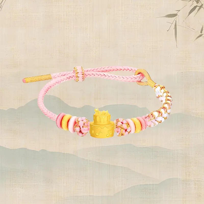 Zheng Tai Fook Gold Bracelet Unisex-2