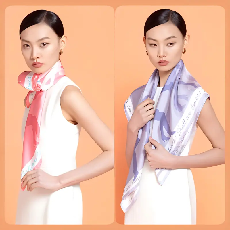 CH＇IN MELODY Silk Scarves Women's-1