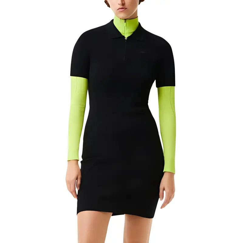 LACOSTE Short-Sleeved Dresses Women's Black-1