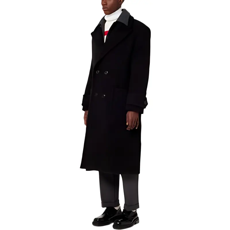 AMIPARIS Double breasted Virgin Wool Overcoat-3