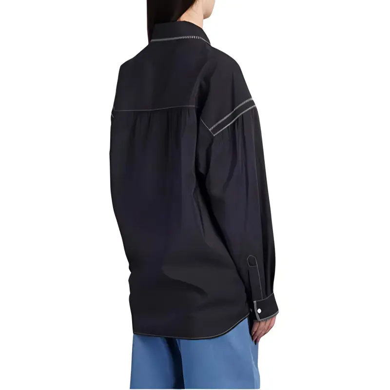 Lemaire Embroidered Asymmetric Shirt-4