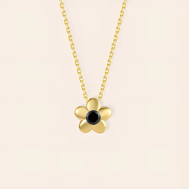 YOASOBI S925 Silver Black Zircon Necklaces Women's-1