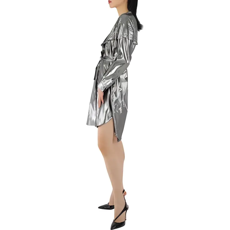 Burberry Long Sleeved Dress Women's Silver-3