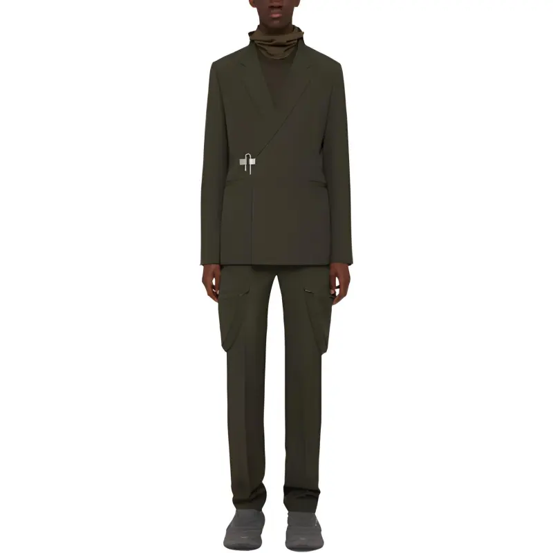 Givenchy U Lock Buckle Wool Blazer-1