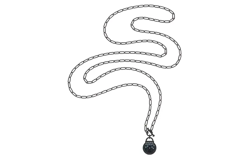 Swarovski Togetherness Necklaces Men's Black-3