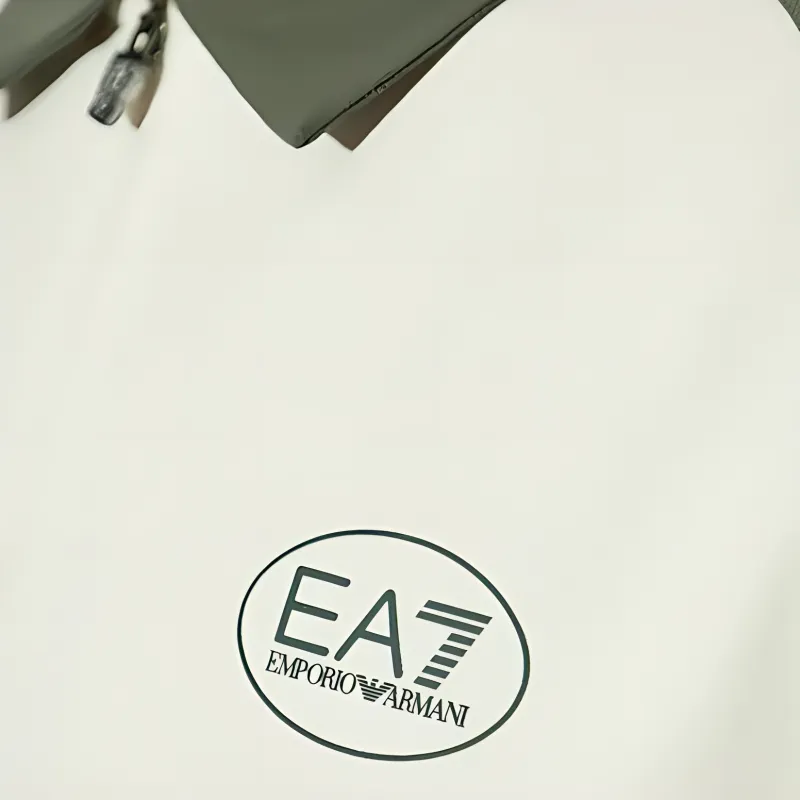 EMPORIO ARMANI Logo print Polo Top-4