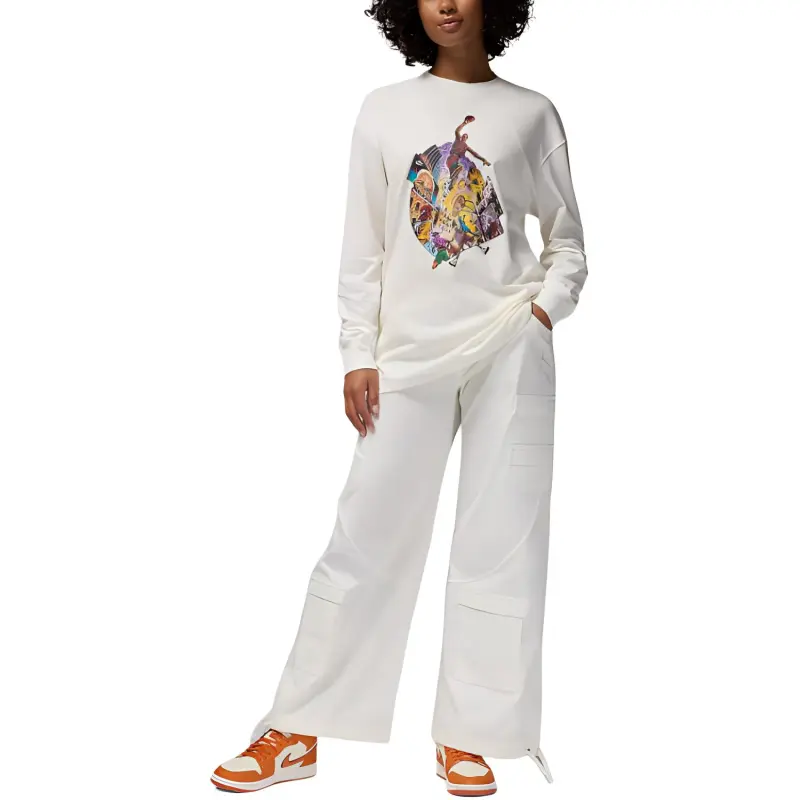 JORDAN Women's Oversized Long Sleeve T Shirt-2