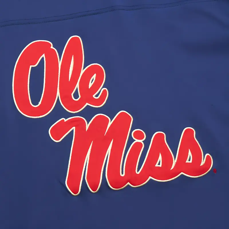 Mitchell & Ness x NCAA Ole Miss Rebels Heavyweight Yoke T Shirt Men's Marine Blue-2