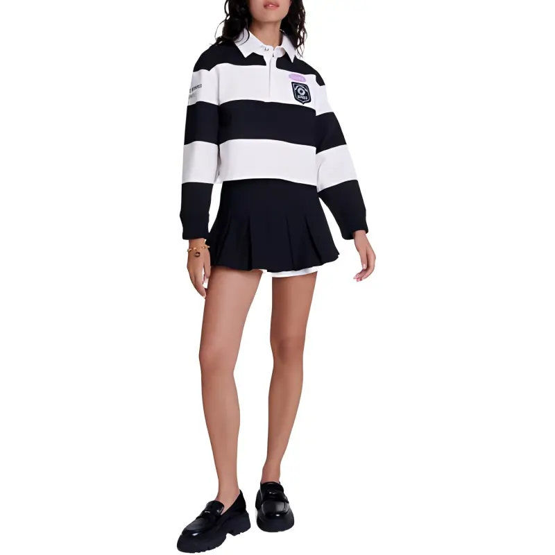 Maje Pleated Dual material Skort-1