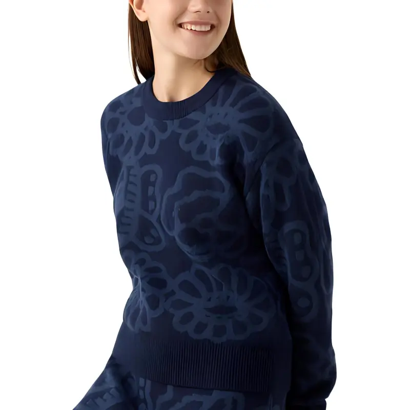 Marimekko X UNIQLO Marimekko Co-brand Sweaters Women's Navy Blue-1
