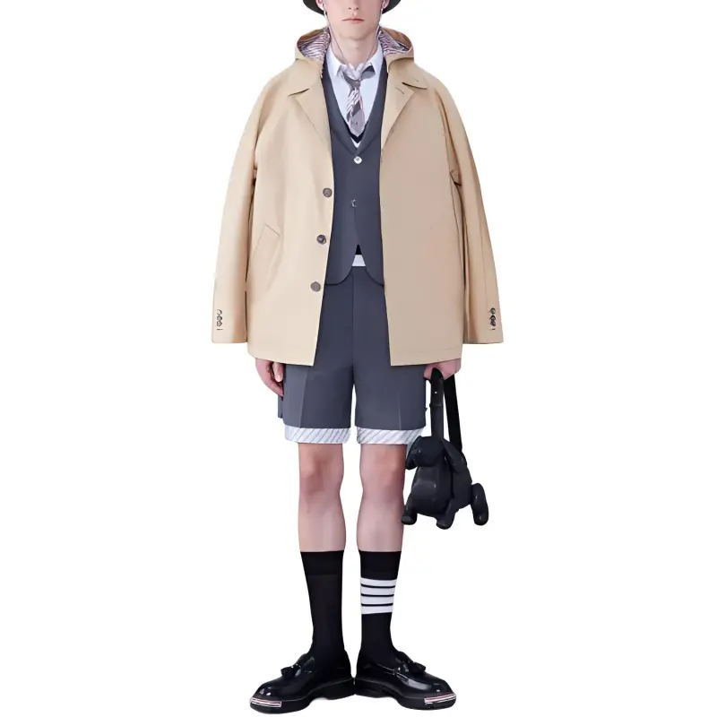 THOM BROWNE Button Detailed Tailored Cut Shorts-2