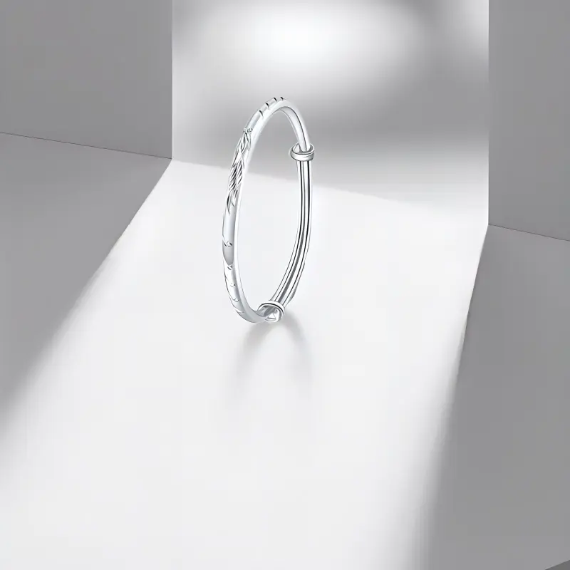 FUSSEM S999 Fine Silver Bangles Unisex-1