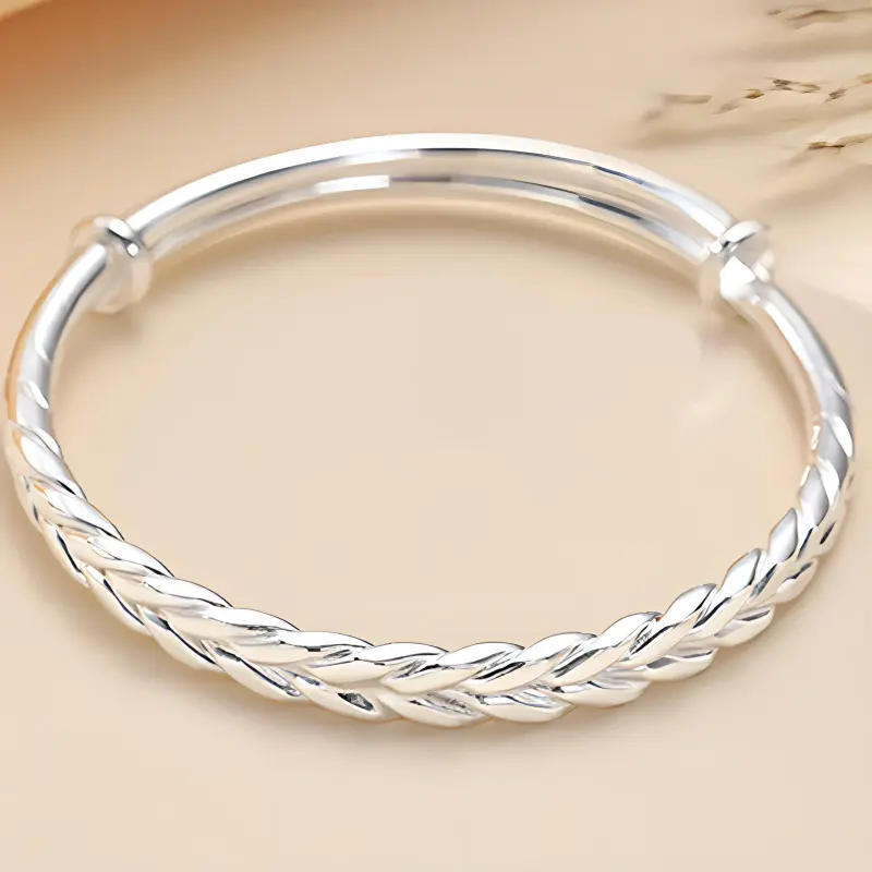 FUSSEM S999 Fine Silver Bangles Women's-1