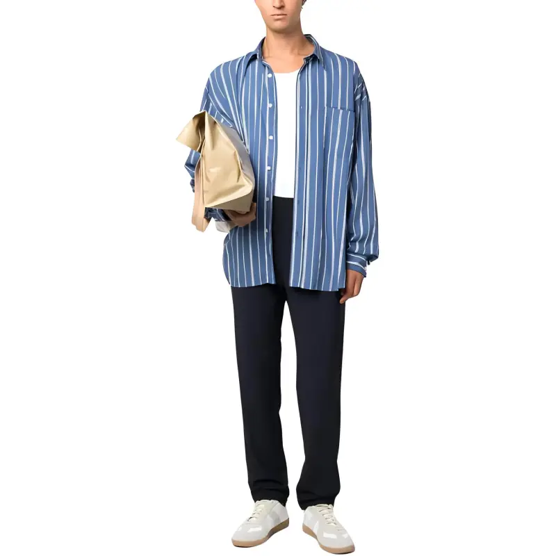 MSGM Logo waistband Straight leg Trousers-3