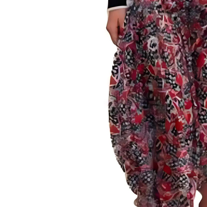 CHANEL Casual Long Skirts Women's Red-1