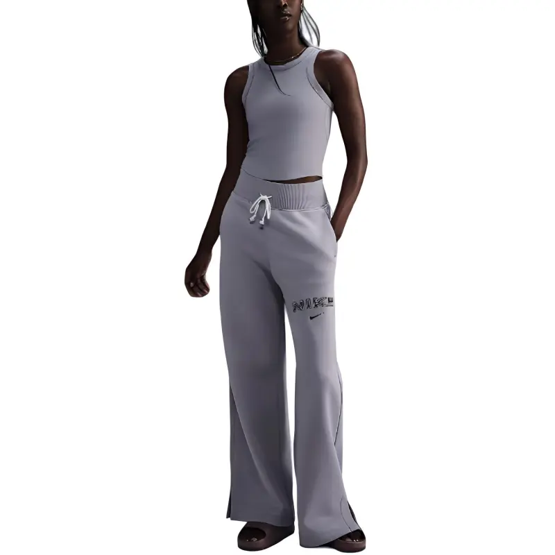 Nike Sportswear Phoenix Fleece Women's High-Waisted Wide-Leg Logo Pants-1