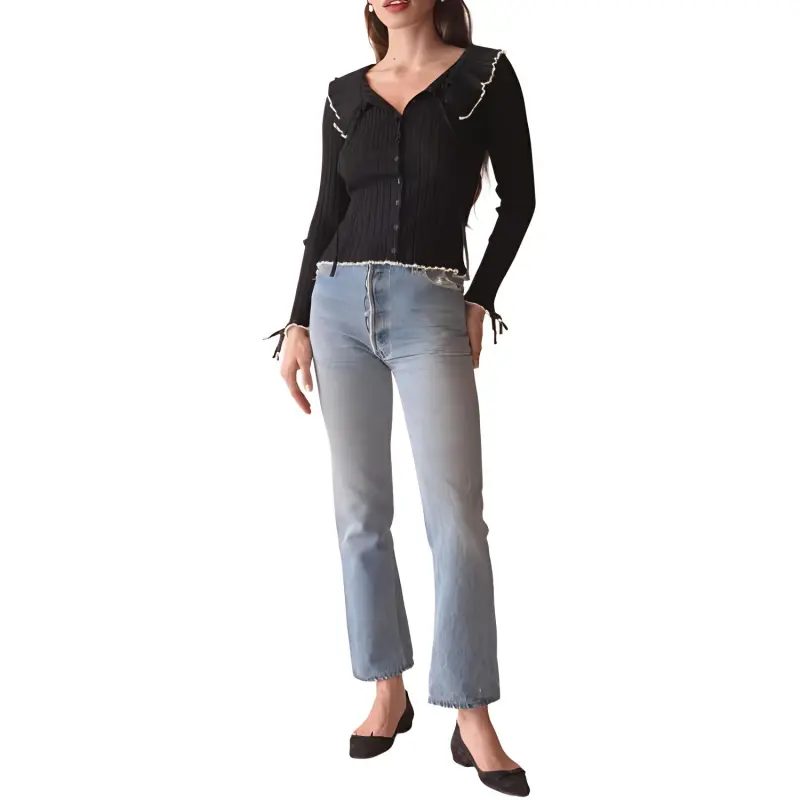 DOEN EMMANUELLE CARDIGAN Sweater Women's Black-1