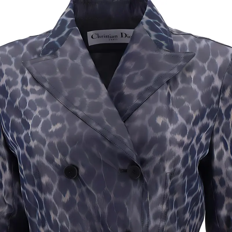 DIOR Leopard Printed Double Breasted Jacket-5