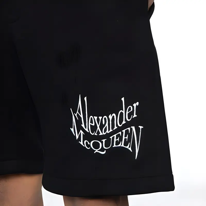 Alexander McQueen Warped Logo Bermuda Shorts-2