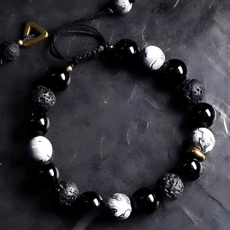 Zhongzhao Jewelry Obsidian Jade Bracelets Unisex-1