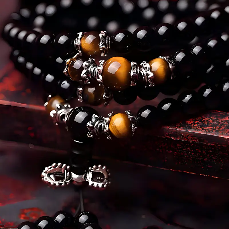 JINGCHENGGOU Obsidian Bracelets Unisex-2